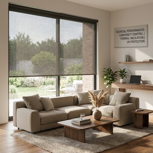 Persianas enrollables con protección solar para ventanas francesas - Diseño moderno - Product Image 1