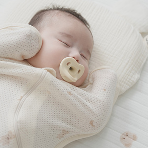 [LOLBABY] Manta Envolvente para Bebé de Algodón Orgánico, Diseño de Manzana con Estampado Animal, Hipoalergénica, 0-12 Meses, Estilo Simple para Todas las Temporadas - Product Image 3