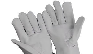 Gants de travail en cuir de chèvre pleine fleur de qualité supérieure, blanc naturel, durables et souples, pour la sécurité des conducteurs de camions - Product Image 2