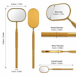 Handheld Personalized Oval <b>Makeup</b> <b>Mirror</b> Gold Plated Metal Frame 3X <b>Magnifying</b> Single Side Spatula for Salon Beauty Tools - Product Image 5