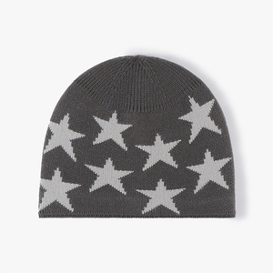 <b>Winter</b> Warm Knitted Cuffed Skull Cap Comfortable Stretchy Beanie <b>Hat</b> For <b>Men</b> Kids Hunter Style With Letter Pattern Wholesale Cap - Product Image 3