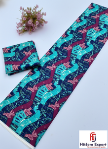 Tissu en coton 100% de haute qualité, imprimé africain ghanéen, motif authentique pour vêtements et artisanat pour filles - Product Image 2