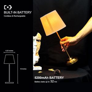 Designer Gold Flower LED Table <b>Lamp</b> Cordless Rechargeable USB Portable Lighting for Restaurant Dining Room Outdoor Use - Product Image 3