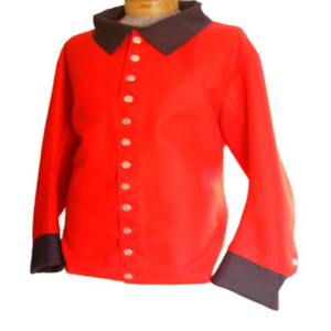 <b>Men's</b> Red Wool Overcoat Button Up Stand Collar Wide Waisted Reproduction British <b>Field</b> <b>Jackets</b> - Product Image 1