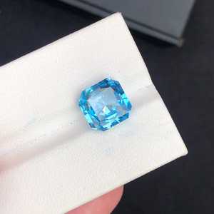 Topacio Azul Suizo, Corte Octogonal Escalonado, Piedra Natural Suelta de Alta Calidad para Coleccionistas - Product Image 6