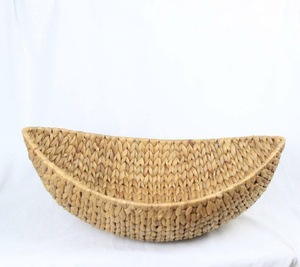 Natural <b>Wicker</b> Rattan Serving Tray with Bread and Fruit Organizer Restaurant Storage <b>Basket</b> with <b>Handles</b> - Product Image 1