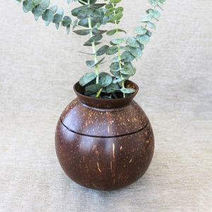 High quality flower <b>pot</b> <b>stand</b> garden decor coconut shell planter natural plant <b>pots</b> with <b>stands</b> - Product Image 5