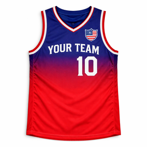 Custom Basketball Team Jersey Schools Plus Size Quick Dry Breathable 100% Polyester Fabric Heat-Transfer Printed Player Front - Product Image 4