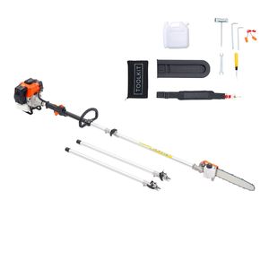 Motosierra a gasolina de 2 tiempos 43CC con barra de corte de 12 pulgadas, podadora de árboles inalámbrica con cabezal giratorio, sierra de pértiga a gasolina de 7.1 y 12 pulgadas - Product Image 1