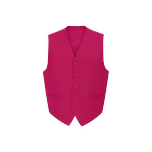Chaleco Formal Fucsia para Hombre, Cuello en V, Cierre de Botones, con Bolsillos, para Trajes - Product Image 1