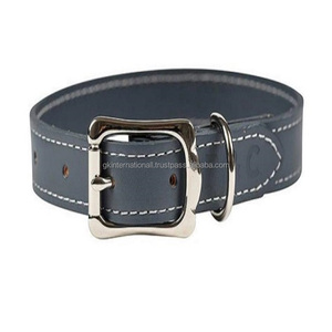 Customized High Quality Manufacturers Fashion Luxury Pet Fashion Wholesale Leather Dog Collars with Adjustable Nickel Hardware - Product Image 2