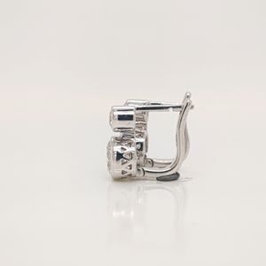 Pendientes Lurba Jewels de 1.50 Ct con Moissanita, Diseño Vintage y Moderno, Engastados en Bisel, Oro Blanco Sólido de 14k, Joyería de Boda para Mujer - Product Image 2