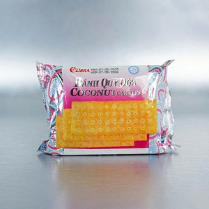 ขนมขบเคี้ยวมะพร้าวแผ่นสี่เหลี่ยม 160 กรัม กรอบหวาน ขนมกลม ขายส่ง ODM ผู้ผลิตเวียดนาม - Product Image 1