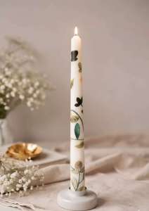 Floral Scented Tapered Soy Wax <b>Paraffin</b> Art Candles-Customized Fragrance Elegant for Weddings Luxury Events Thanksgiving Diwali - Product Image 2