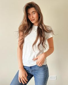 Women's <b>White</b> <b>Cap</b> <b>Sleeve</b> Crew Neck <b>T</b>-<b>Shirt</b> Loose Fit Solid Color Casual Style 100% Cotton Breathable Jersey Fabric Spring Summer - Product Image 2
