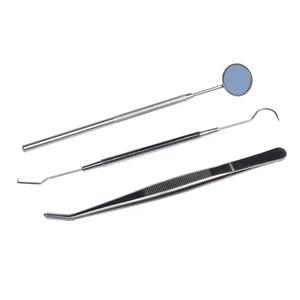 Kit d'examen dentaire manuel jetable ergonomique en acier inoxydable GUJJAR SURGICAL INTERNATIONAL : Miroir buccal, pinces, sonde - Product Image 4