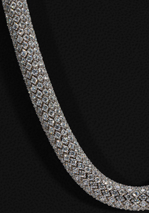 Collar de Cadena de Eslabones de Plata 925 con Moissanita Iced Out, Colgante Redondo Brillante, Joyería Hip Hop Unisex, Regalo - Product Image 5