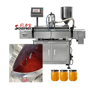 Solidpack automatic meat 35ml sauce filling machine 1000g