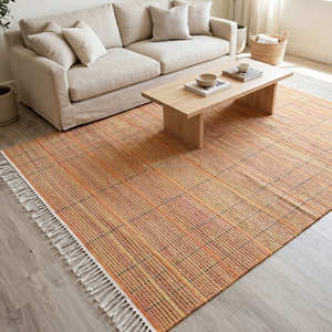 Reversible Cotton Runner Rug Customized Indian Wholesale Non Slip Hallway Balcony Entrance Area Cotton Runner Rugs - Product Image 6