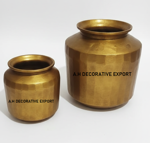 Jarrón de Metal Martillado de Aluminio - Macetas Decorativas Modernas con Diseño Acanalado para Decoración del Hogar e Interiores Tradicionales, Bodas, Ecológico - Product Image 3