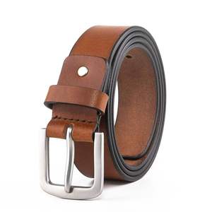 Ceinture pour homme en cuir de vachette sur mesure, fournisseur direct d'usine, haute qualité, nouveau style, boucle en alliage, cuir véritable - Product Image 6