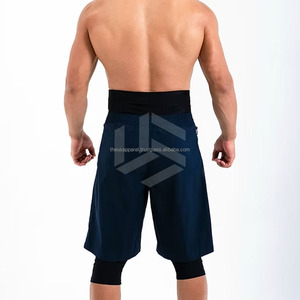 Shorts de bain islamiques Awrah pour hommes en gros, logo personnalisé, 100 % polyester, séchage rapide, vêtements de sport écologiques - Product Image 3