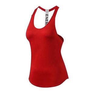 Venta al por mayor XS verano de las mujeres de Fitness Jogging Yoga Tank Top Racer Back Running chaleco en 5 colores gimnasio entrenamiento Jersey Material - Product Image 3