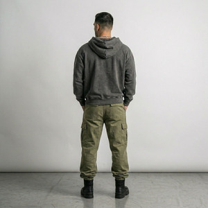 Heavyweight 320G Thermal Fleece Hoodie & <b>Sweatpants</b> <b>Set</b> for Men – Streetwear Custom Logo Tracksuit - Product Image 5