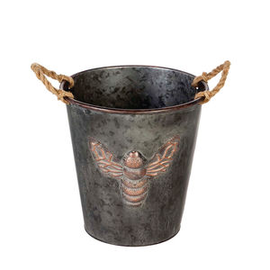 Maceta de Metal de Latón Antiguo de Lujo, Maceta Redonda con Textura de Panal de Abeja, Maceta Decorativa para Interiores, Macetas al por Mayor - Product Image 4