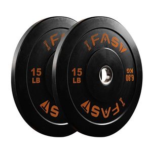 Piastre Olimpiche da 25 kg per Allenamento di Forza in Palestra Domestica, Piastre Bumper in Gomma con Inserto in Acciaio da 2 Pollici, Opzioni Bundle Disponibili - Product Image 3