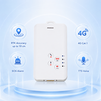 Pelacak GPS Multi-Frekuensi Mini Presisi Tinggi RTK GNSS Pelacak Lencana ID Karyawan 4G Cat1 Alarm SOS TTS Geofence IP65 -20~65