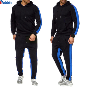 Sudadera con Capucha y Pantalones Deportivos de Manga Larga 2 en 1 para Hombre, Estilo Urbano, Transpirable, de Secado Rápido, Ligero, Estampado, Sólido y de Gran Peso - Product Image 1