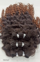 RAMBUT INDIA MODEL KINKY CURL, Rambut Asli India Remy 100GM untuk Warna Cokelat Hitam, Jahitan Ganda Mesin, Bebas Bahan Kimia, Semua Ukuran