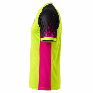 Camiseta Deportiva Personalizada de Alto Rendimiento, Camiseta de Pádel Personalizada en Verde Neón y Magenta, Jersey Transpirable de Poliéster - Product Image 5