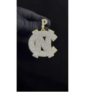 925 Silver <b>Custom</b> Letter pendant Gold Plated Customized VVS Moissanite Hip Hop Pendant <b>Custom</b> <b>Name</b> Charm <b>Necklace</b> For Men Women - Product Image 1