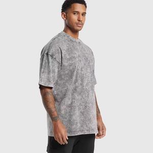 เสื้อยืดโอเวอร์ไซส์แบบฟอกสี 100% ผ้าฝ้าย วินเทจ ลุคสตรีทแวร์ คอกลม แขนสั้น สำหรับผู้ชาย เสื้อฟอกสี - Product Image 2