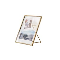Support de cadre photo rectangulaire moderne en fer et verre, personnalisable, fait main, écologique, en laiton, pour la maison