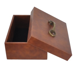 Caja de Cuero Genuino de Primera Calidad, Caja de Regalo Hecha a Mano, Tamaño Personalizado, Caja Decorativa con Asa de Latón Antiguo, Compatible con OEM - Product Image 6