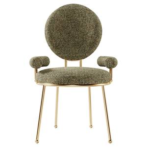 Silla otomana con respaldo, económica y popular, para sala de estar, pasillo, uso decorativo, con aro dorado. - Product Image 5