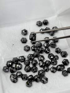 เพชรสีดำธรรมชาติ รับรองโดย GIA ขนาด 5 มม. รูปทรงหกเหลี่ยม ขนาดปรับเทียบแล้ว - Product Image 4