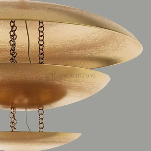 Modern Mid Century Brass LED Chandelier Multi <b>Light</b> Pendant Adjustable Height <b>Remote</b> <b>Control</b> <b>Ceiling</b> Mount Fixture for Dining - Product Image 2