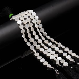 Perles en Pierre de Lune Blanche Naturelle Sculptées en Forme de Cœur, Perles de Pierres Précieuses Artisanales pour la Fabrication de Bijoux, 10 à 11 MM, 8 Pouces, par le Fabricant - Product Image 5
