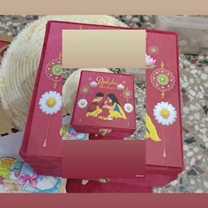Decorative Rakhi <b>Hamper</b> <b>Box</b> for Raksha Bandhan, Premium Festive Gift Packaging <b>Box</b> for Sweets and Dry Fruits - Product Image 5