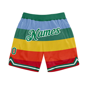 Pantalones Cortos de Malla para Hombre con Cintura Acanalada 100% Poliéster, Personalizados, con Estampado de Llamas por Sublimación Completa, de Moda, para Baloncesto - Product Image 4