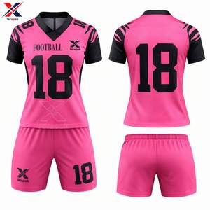 Uniformes Deportivos Cortos Transpirables con Diseño Personalizado, Camisetas de Fútbol con Cuello en V, Uniformes Unisex para Adultos, para Clubes Escolares y Equipos, Venta al Por Mayor - Product Image 2