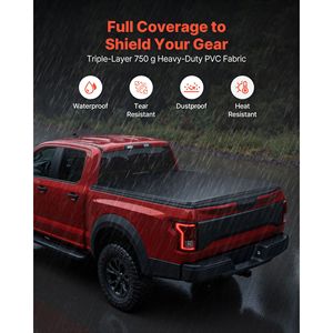 Copertura morbida avvolgibile per cassone compatibile con Chevy Silverado/GMC Sierra 2500 3500 HD 2020-2025, per cassone da 6.9 ft (6 ft 10 in) F-250 Pao - Product Image 4