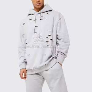 เสื้อฮู้ดดี้ผู้ชายสไตล์โดดเด่น ระบายอากาศได้ดี รุ่นดิสเทรส ขายดี ราคาส่ง - Product Image 3