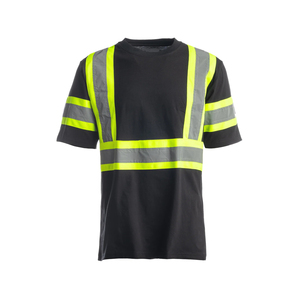 Camisetas de seguridad de alta visibilidad para hombre, manga corta, impermeables, cómodas, con tiras reflectantes, logotipo y talla personalizados. - Product Image 1