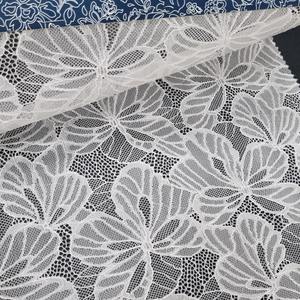 Leaf Floral Lightweight Stretch <b>Lace</b> Fabric 147cm Nylon Spandex <b>Elastic</b> Warp Knit Customized Color Custom Designs Accepted for - Product Image 2