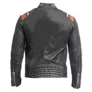 Veste en cuir décontractée pour homme, tendance du moment, veste en cuir d'hiver pour homme, services OEM, logo personnalisé, fermeture éclair intégrale - Product Image 2